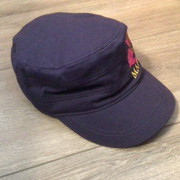 💐Margaritaville Cotton Denim Floral Hat Navy - Picture 2 of 5